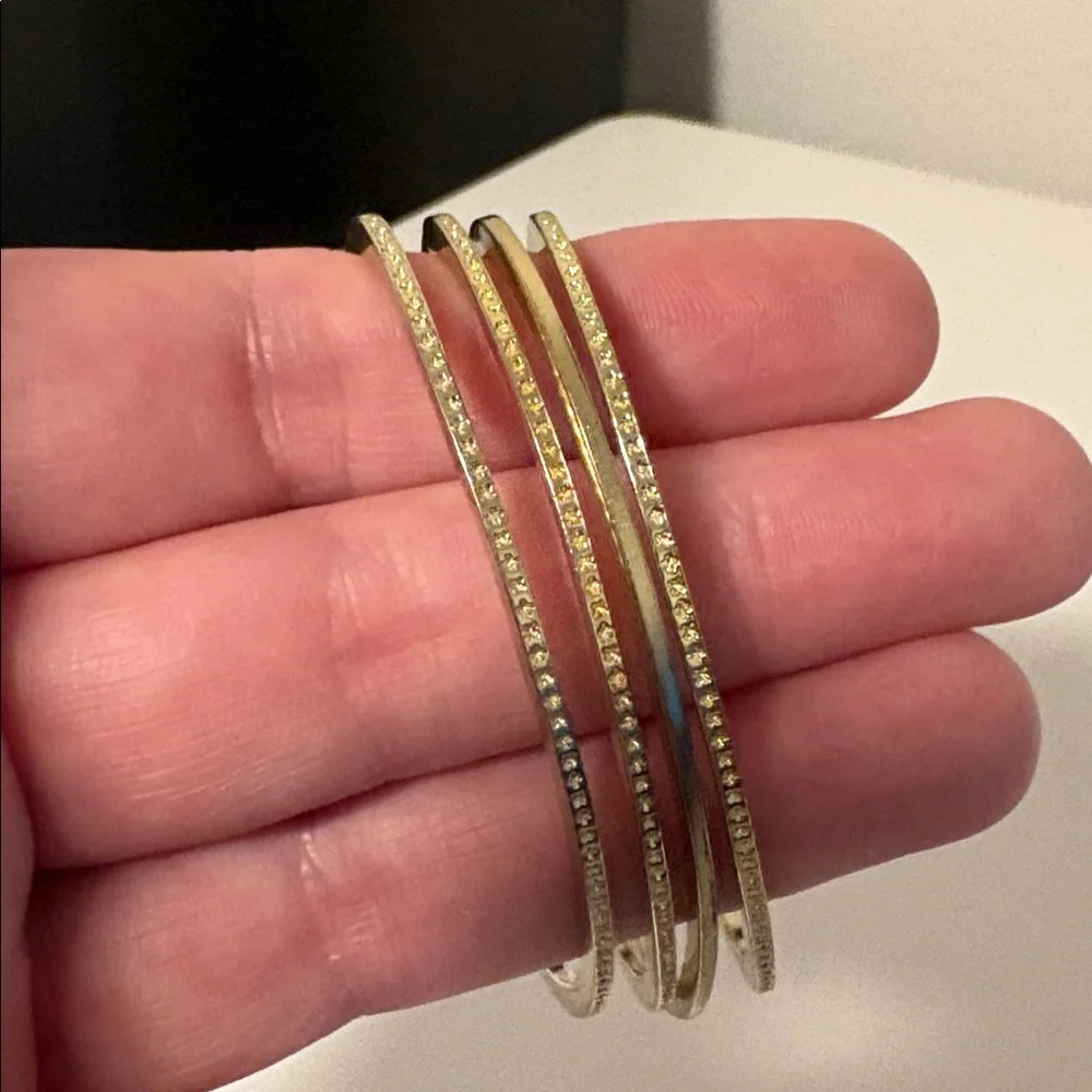 Lot of 2x [Kendra Scott] Adjustable Pink Pendant Necklace & Iridescent Bangles